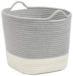 Great Little Trading Company Rope Storage Basket-Ivory/Grey