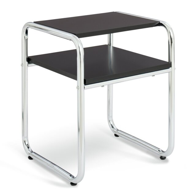 Habitat Albers Bedside Table - Black & Silver