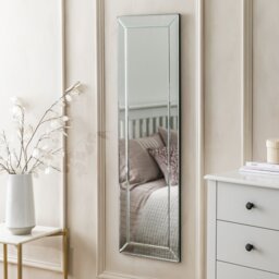 Habitat Rectangular Blanche Bevelled Mirror - 115x35cm