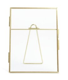 """Habitat Skinny Gold Metal Easel Picture Frame - 5x7"""""""