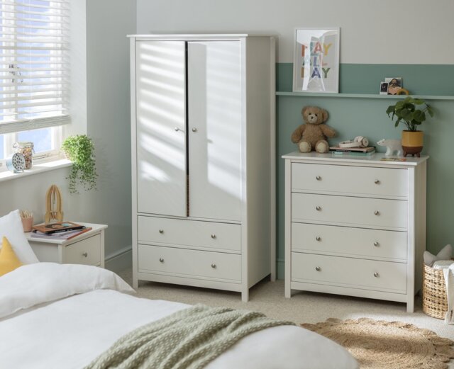 Habitat Brooklyn 3 Piece 2 Door Wardrobe Set - White