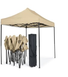 All Seasons 3m x 2m Pop Up Garden Gazebo - Beige