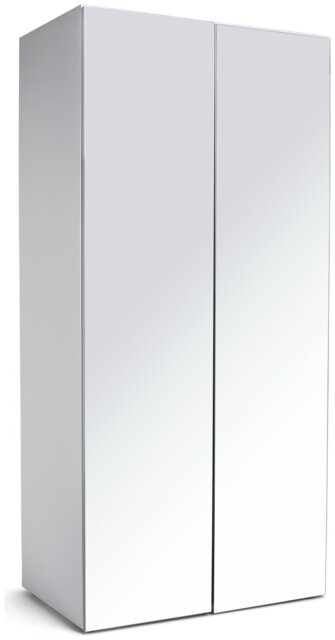 Habitat Atlas 2 Door Mirrored Tall Wardrobe - White