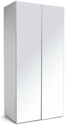 Habitat Atlas 2 Door Mirrored Tall Wardrobe - White