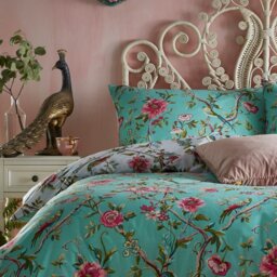 furn Vintage Chinoiserie Floral Green Bedding Set- King size