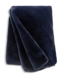 Habitat Faux Fur Throw - Navy- 125x150cm