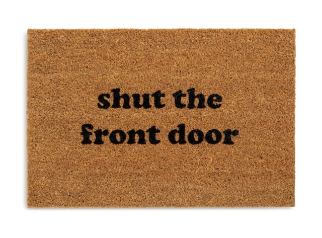 Habitat Black & Brown Short Pile Doormat - 60x40cm