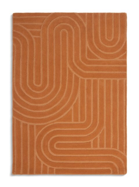 Habitat Mirage Carved Ginger Cut Pile Rug - 160x230cm