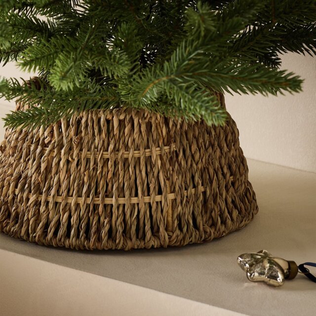 Habitat Handwoven Natural Seagrass Mini Christmas Tree Skirt