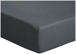 Habitat Cotton Rich 180 TC Plain Charcoal Fitted Sheet- King