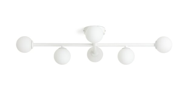 Habitat Alonso 6 Light Bathroom Flush Ceiling Light - White