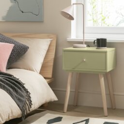 Habitat Otto 1 Drawer Bedside Table - Yellow