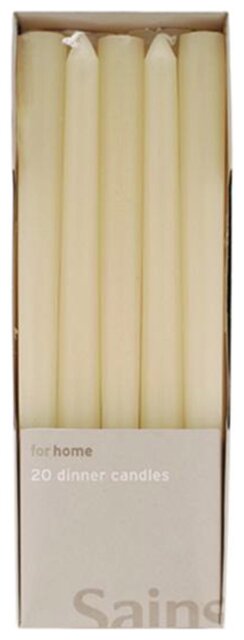 Habitat Pack of 20 Taper Candles - Unscented