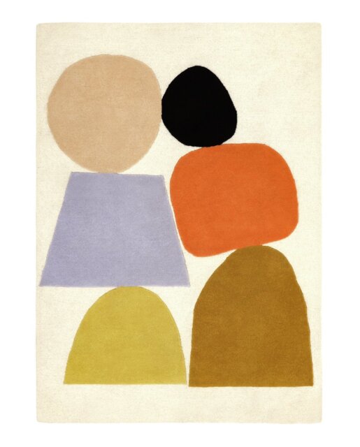 Habitat Carved Geometric Cream Cut Pile Rug - 120x170cm