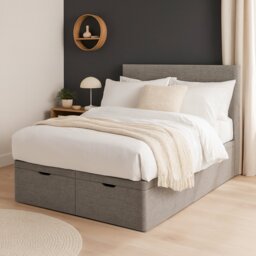 Millbrook Taylor Double Fabric End Lift Ottoman Bed - Grey