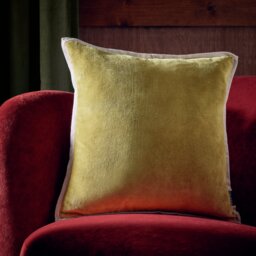 Habitat Cotton Velvet Cushion - Khaki - 43x43cm