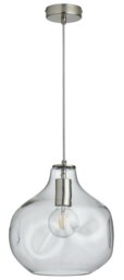 Habitat Ori Dimple Glass Pendant - Clear