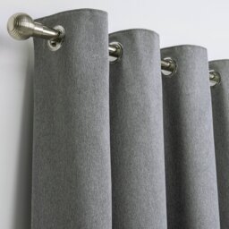 Habitat Textured Blackout Eyelet Curtains - Grey - 168x229cm