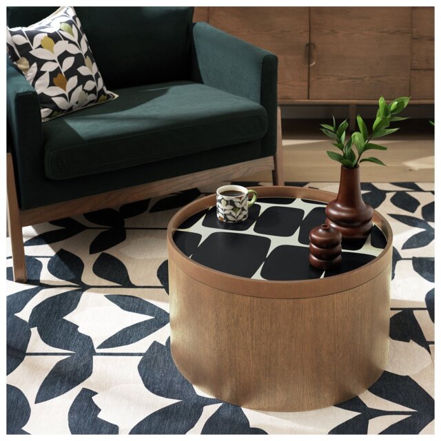 Habitat x Scion Esala Round Coffee Table - Walnut Stain