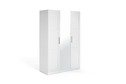 Habitat Munich Panelled 3 Door Mirror Wardrobe - White