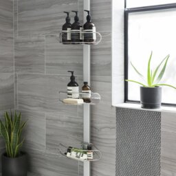 Simplehuman Large Tension Shower Caddy - Stainless Steel