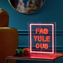 Habitat Red Fab-Yule-Ous Light Up Christmas Decoration