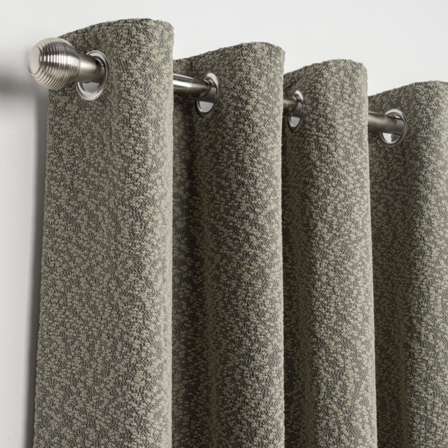Habitat Boucle Blackout Eyelet Curtains - Green - 168x183cm