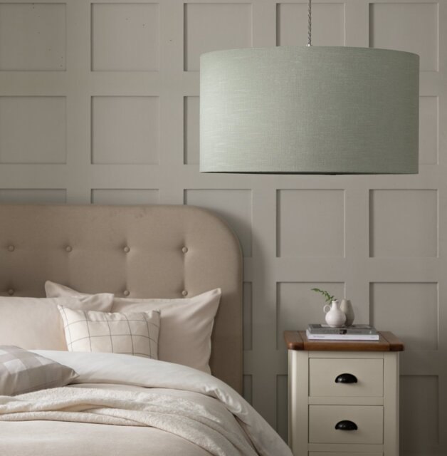 Habitat Grey Linen Easy Fit Lampshade - 49cm