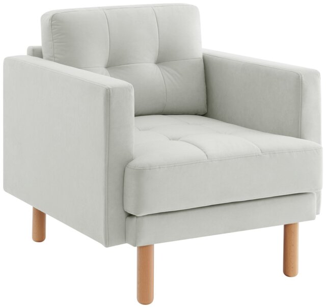 Habitat Newell Fabric Armchair - Light Grey