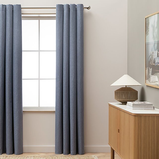 Habitat Blackout Eyelet Curtains - Navy Blue - 117x183cm