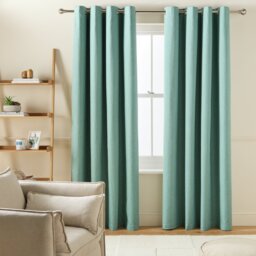 Habitat Blackout Eyelet Curtains - Light Teal Green - 117x137cm