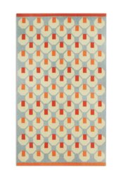 Habitat Octo Geometric Blue Cotton Flatweave Rug - 80x130cm