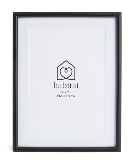 """Habitat Skinny Black Metal Picture Frame - 5x7"""""""