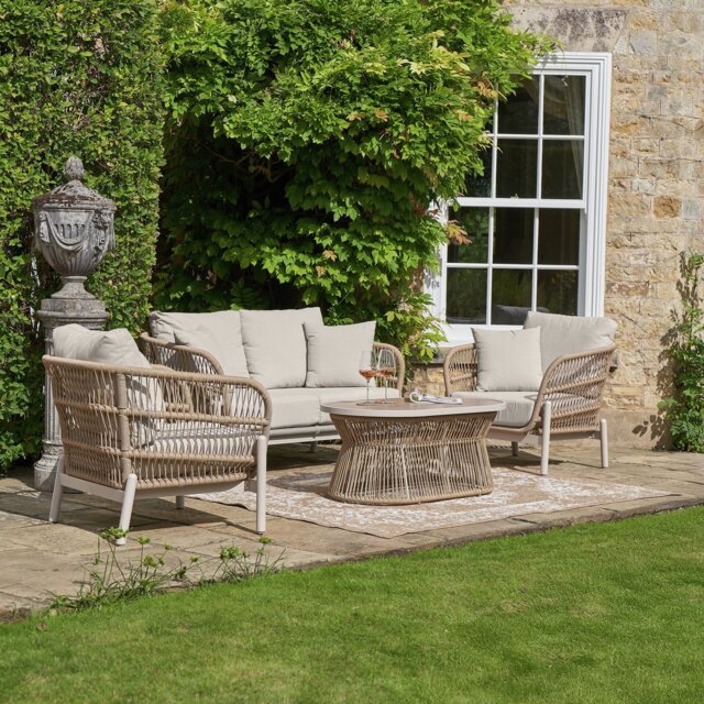 Pacific Martic 4Seater Rattan Effect Garden Sofa Set-Natural