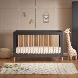 Obaby Maya Cot Bed - Slate with Natural