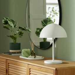 Habitat Mushroom 40cm Metal Table Lamp - White