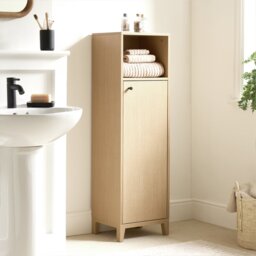 Habitat Herson 1 Door Mirrored Wall Cabinet - Oak