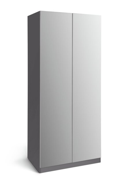 Habitat Munich 2 Door Mirror Wardrobe - Anthracite