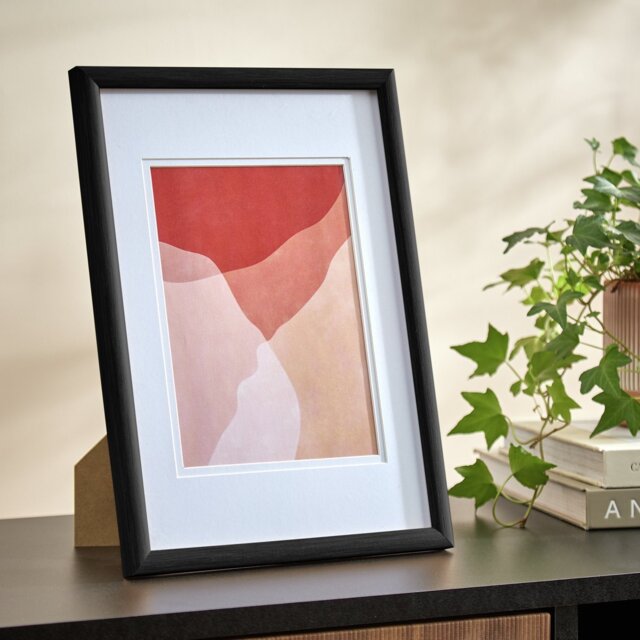 """Habitat Single Mount Black Picture Frame - 8x12"""" - A4"""