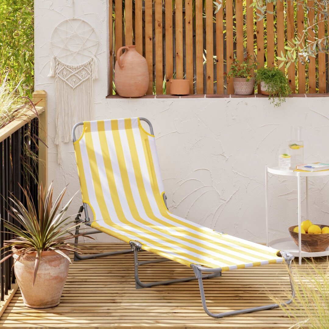 Folding Sainsburys Sun Loungers Yellow Sainsburys Habitat Sun