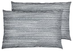 Habitat Stockholm Stripe Print Pillowcase Pair- Grey