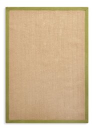 Habitat Herringbone Khaki Border Jute Rug - 80x150cm