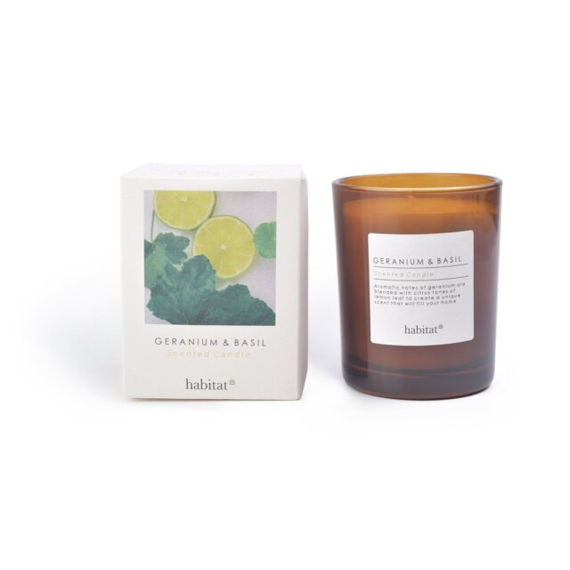 Habitat Boxed Candle - Geranium & Basil