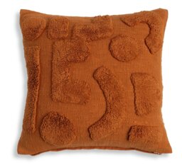 Habitat Abstract Tufted Cushion - Orange - 43x43cm