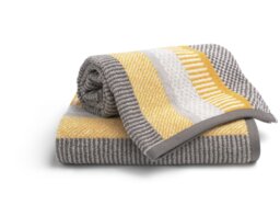 Habitat Horizontal Stripe 2 Pack Hand Towel - Mustard
