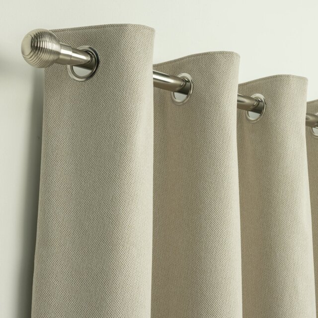 Habitat Textured Blackout Eyelet Curtains - Neutral - 168x183cm