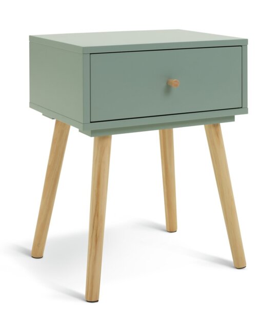 Habitat Otto 1 Drawer Bedside Table - Green