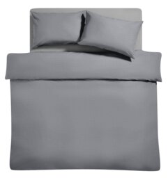 Habitat Easycare Plain Grey Bundle Bedding Set - King size