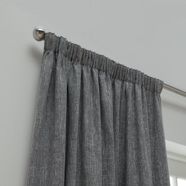 Habitat Blackout Pencil Pleat Curtains - Charcoal -168x229cm