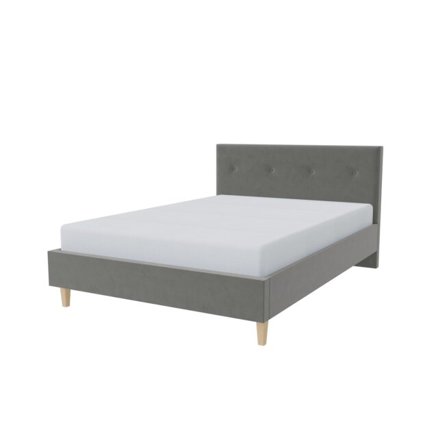 Millbrook Taylor Kingsize Fabric Bed Frame-Grey